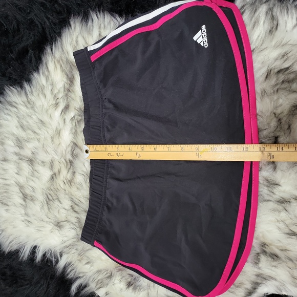 WOMEN'S ADIDAS SKORT W BUILT-IN SHORTS SIZE M BLACK WITH PINK/WHITE STRIPE - Picture 3 of 6